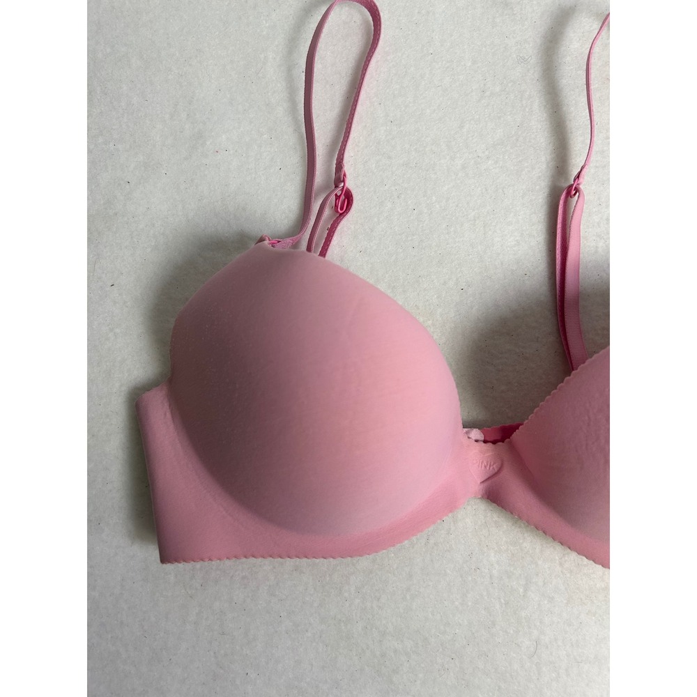 Barbiecore Victoria's Secret PINK Women 32C Pink Wear Everywhere Push-Up Bra - Picture 4 of 7